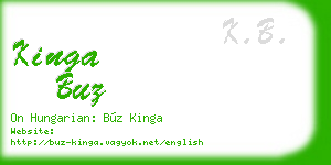 kinga buz business card