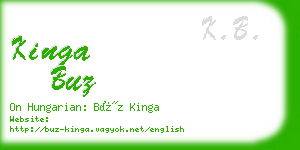 kinga buz business card